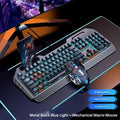 Wired Black - [Ice Blue Light Blue Switch] No Knob + Wired Mouse