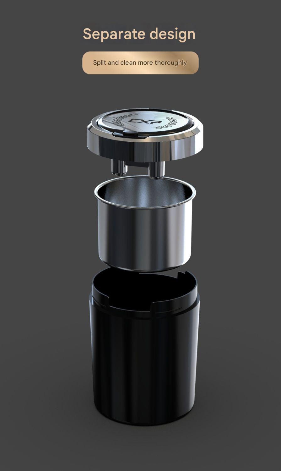 Stylish multifunctional car ashtray