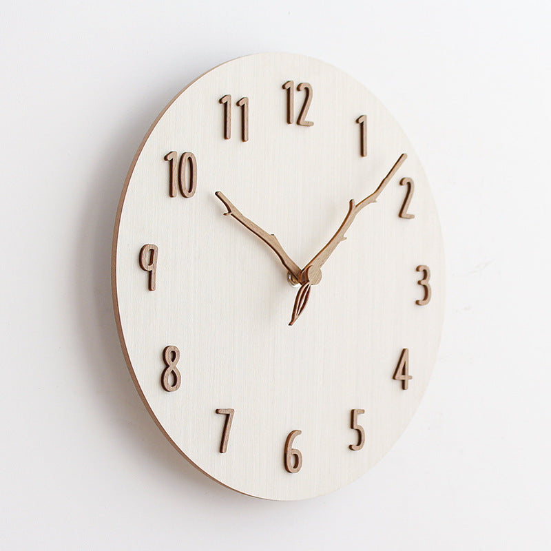 Quality wood wall clock on display