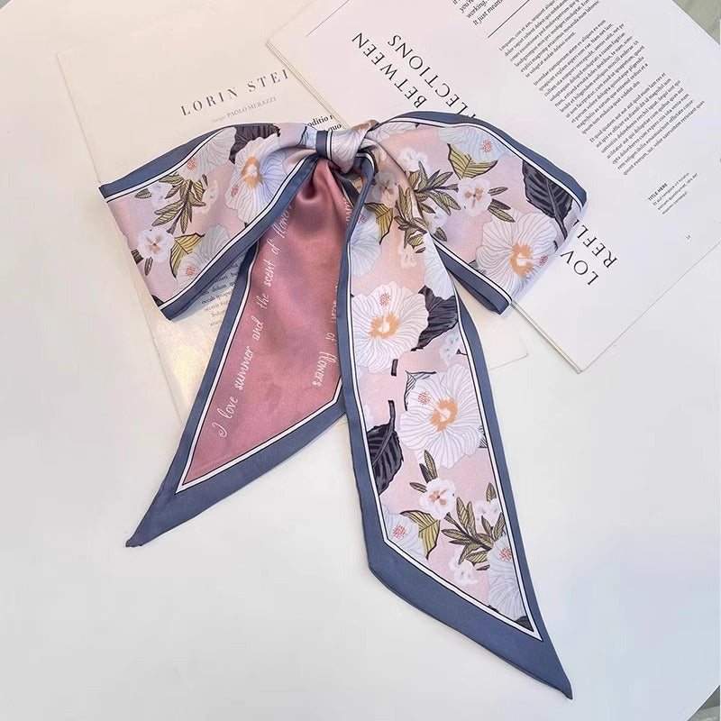 Vintage floral hair scarf headband