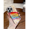 Oil painting - Rainbow Happy Bunny + Rhinestone Lens Film)
