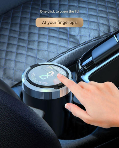 Metal ashtray with bright LED indicator