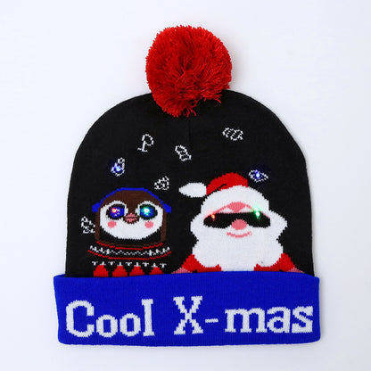 Colorful Christmas knit beanie hat 3
