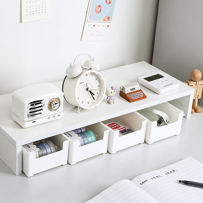 Clear stackable drawer organizer for desk image 1