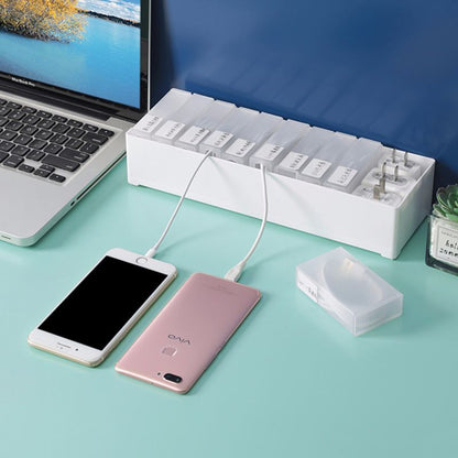 Small box for charging cables and USB drives