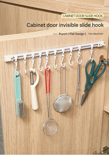 Plastic hook organizer for kitchen utensils