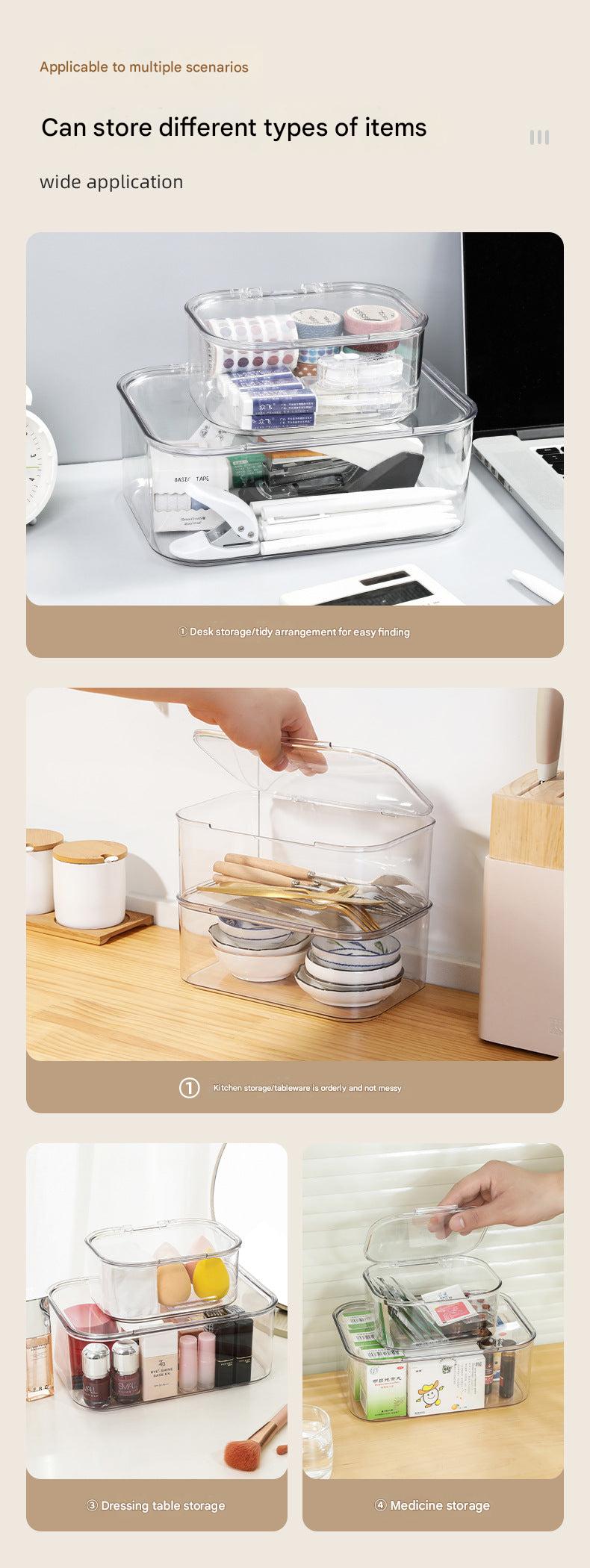 acrylic organizer for stationery and snacks