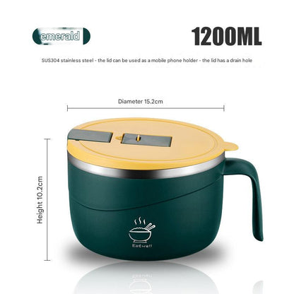 Stylish stainless steel bowl perfect for dorm life