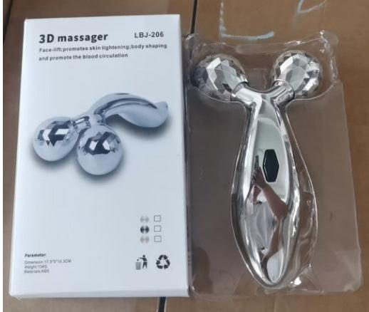 3D facial roller massager for glowing skin