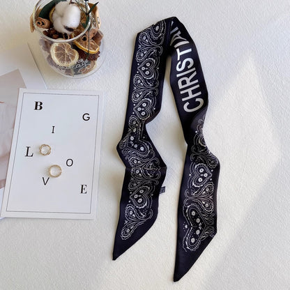 Vintage floral hair scarf headband
