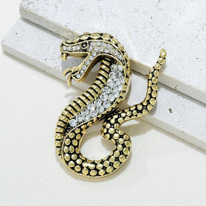 Vintage Snake Pin Accessory on Jacket