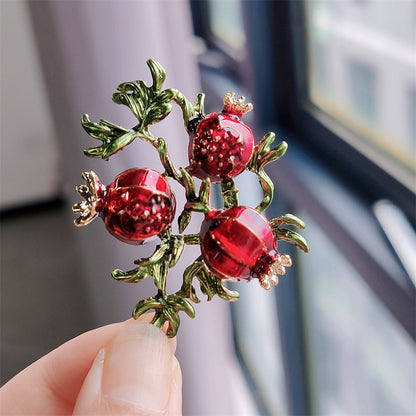 Vintage fruit brooch strawberry design