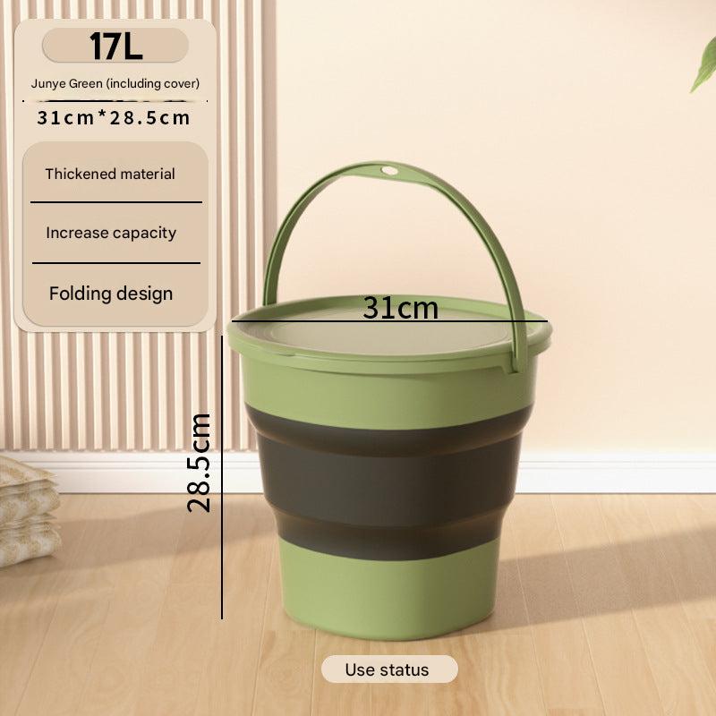 Large capacity water bucket in use