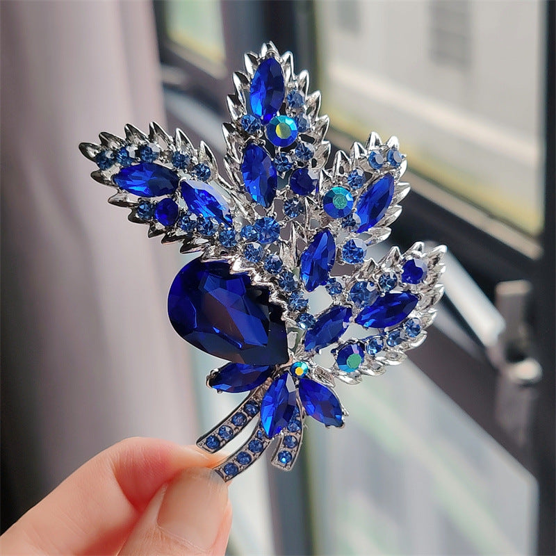 coffee color floral pin