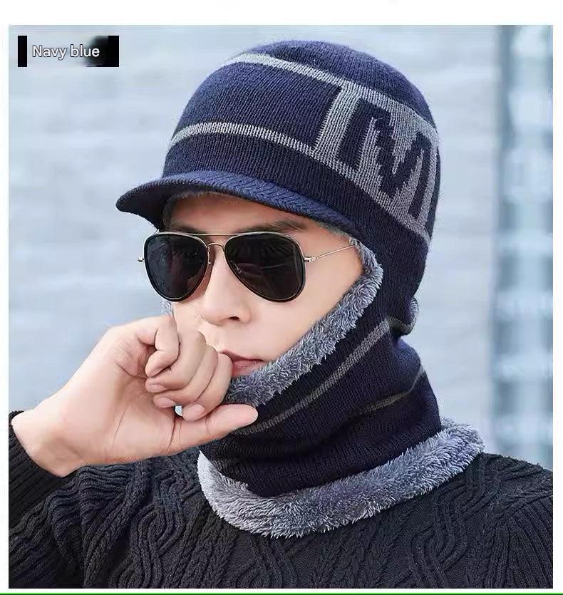 Men's winter fleece knit cap outdoor