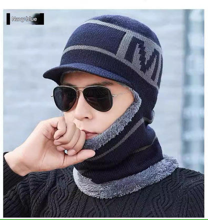 Men's winter fleece knit cap outdoor