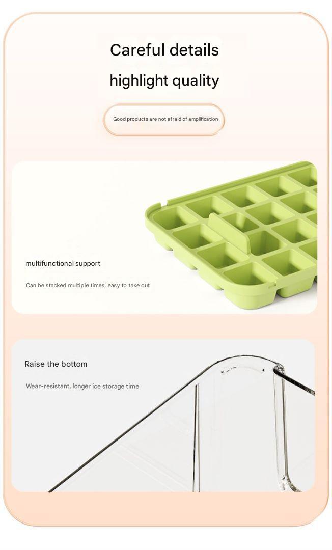 Premium Ice Cube Maker Tray with ice cubes