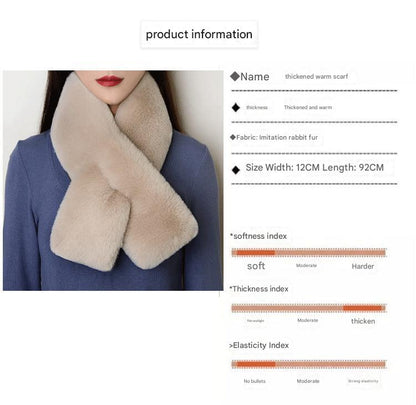 Stylish scarf wrapped around a model's neck